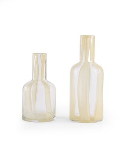 WYY9T The Very Collection Striped Glass Vase Set of 2 £35