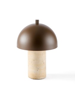 WYYAG Very x Michelle Keegan Home Rechargeable Travertine Table Lamp with Brown Metal Spun Shade £28