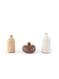 WZFFD The Very Collection Set of 3 'Knit' Bud Vases £20