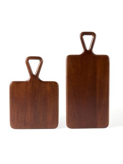 X0ART Very x Michelle Keegan Home Set of 2 Mango Wood Walnut Rectangular Chopping Board £25