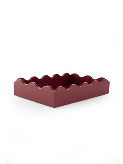 X0ASC The Very Collection Wavy Edge Tray - Burgundy £25