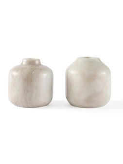 X0ASL Very x Michelle Keegan Home Set of 2 Marble Mini Bud Vases £30