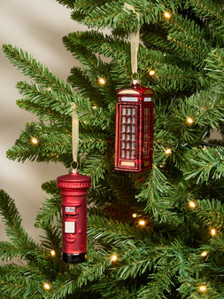 X19XS The Very Collection Post & Phone Box Baubles £12