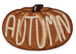 X6ZSH The Very Collection Autumn Shaped Pumpkin Doormat 45x75cm £14