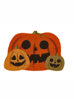 X6ZSN The Very Collection Shaped Halloween Pumpkin Doormat 45x75cm £14