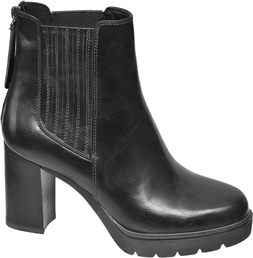 Deichmann Black Chunky Heeled Ankle Boot