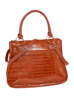 Deichmann Brown Croc Tote Bag