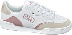 Deichmann Fila Retro White & Pink Lace up Trainer