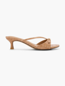 Deichmann Catwalk Brown Faux Crocodile Heel £24.99 12625200