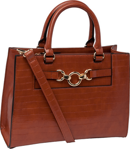 Brown Croc Tote Bag, &pound;19.99