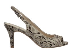 Deichmann Snakeskin Peep Toe Slingback Heel