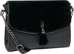 Deichmann Black Tassel Cross Body Bag