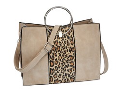 Deichmann Leopard Panel Ring Handbag
