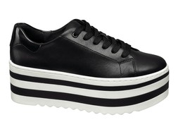 Deichmann Black Platform Trainer