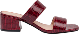 Deichmann Burgundy Croc Mule