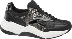 Deichmann Chunky Metallic Snake Trainer