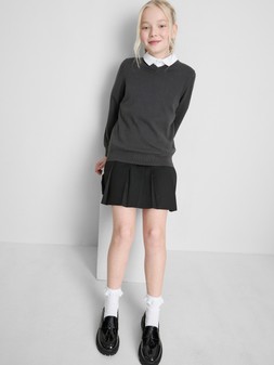 PRIMARK 2PK KNIT SCHOOL JUMPER, GREY, £8 (3)