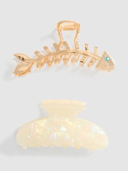 PRIMARK 2PK METAL FISH BULLDOG CLIP £5 €6 RON26 PLN24 CZK145