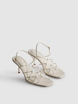PRIMARK BRAID STILETTO SANDAL ECRU £16 €20 470CZK 90RON