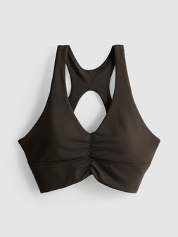 PRIMARK BUTTER RUCHED CROP TOP CHOCOLATE £9 €11 $15 RON54 PLN47 CZK285