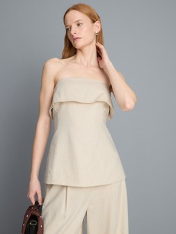 PRIMARK CO LINEN MIX BANDEAU, £16, €18, $25, RON90, PLN80, CZK470
