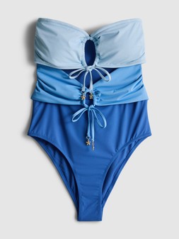 PRIMARK COLOURBLOCK SWIMSUIT BLUE £12 €14 $18 RON70 PLN60 CZK365