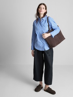 PRIMARK EDIT POPLIN STRIPE SHIRT BLUE, £18, €20, $27, RON100, PLN90, CZK520
