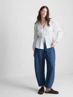 PRIMARK EDIT TIE FRONT BLOUSE, £18, €20, $27, RON100, PLN90, CZK520