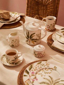 PRIMARK EDIT TROPICAL CUP & SAUCER CREAM £8 €10 RON50 PLN43 CZK260