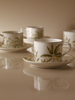 PRIMARK EDIT TROPICAL CUP & SAUCER CREAM £8 €10 RON50 PLN43 CZK260