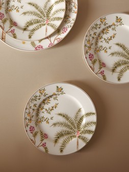 PRIMARK EDIT TROPICAL SIDE PLATE CREAM £6 €7 RON34 PLN30 CZK180