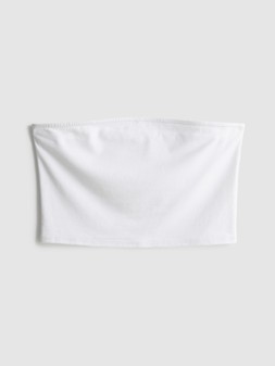 PRIMARK JERSEY BANDEAU TOP WHITE £3.50 €4 $7 RON20 PLN17 CZK105