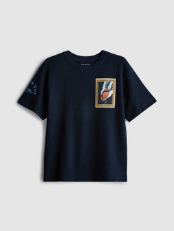 PRIMARK LA DOLCE VITA TEE NAVY £7 €10 $14 RON50 PLN43 CZK260