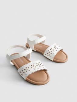 PRIMARK LAZERCUT SANDAL WHITE £6 €8 $11 RON40 PLN34 CZK210