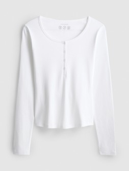 PRIMARK LONG SLEEVE TOP WHITE £5 €6 NE€7 $9 RON30 PLN26 CZK155