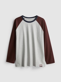 PRIMARK OLDER BOYS LONG SLEEVE PEACHED CONTRAST RAGLAN, $8 RON25 HUF1900 PLN22 CZK130 €(NE)6 €5 £3 (2)