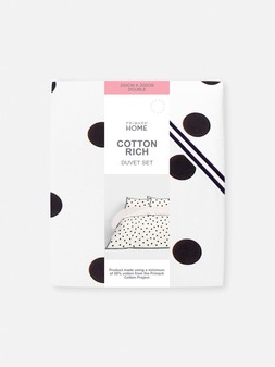 PRIMARK Polka Dot Double Duvet Cover Set £12