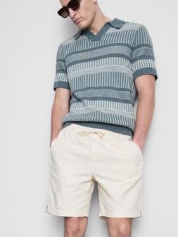 PRIMARK TEXTURED DRAWSTRING SHORTS ECRU £14 €16 $20 RON80 PLN70 CZK415 (2)