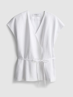 PRIMARK THE EDIT LINEN WRAP TOP WHITE £24 €26 675CZK 125RON