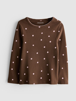 PRIMARK YOUNG GIRLS LS PICOT RIB TEE, $4 RON12 HUF920 PLN11 CZK65 €(SLO,SVK)2,50 €(NE)3 €3 £2 (5)