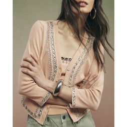 RI Coral Year Zero Emb Trim Rib Cardi £49 3