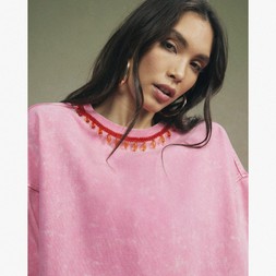 RI Embellished neck crop tee £34 4