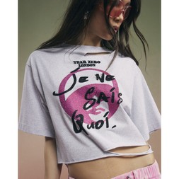 RI Embellished sequin graphic crop tee £29 3
