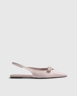 RI Pink Double Bow Sling Back Flat Shoes £32