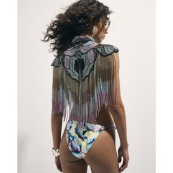 RI Purple Butterfly Beaded Cape £120