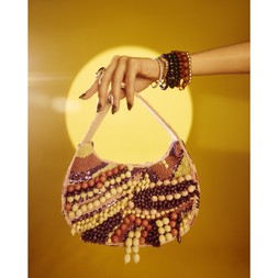 RI Purple Chunky Beaded Shoulder Bag £56