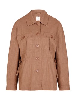 Tu Brown Utility Jacket With Linen, £36