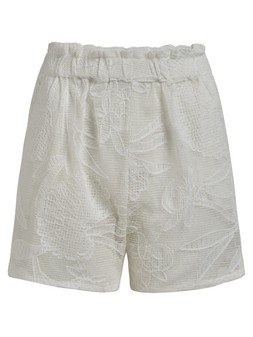 Tu Cream Mesh Embroidered Co‑ord Cover‑Up Shorts, £22