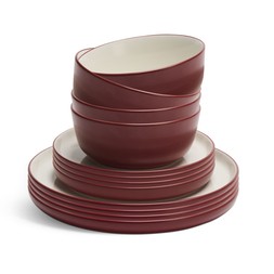 Habitat 12pc Dinner Set Two Tone Red, £32, 7449176 2