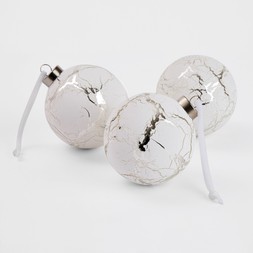 Habitat 3pk - Textured White Crackle Glass, £10, 7670990 3